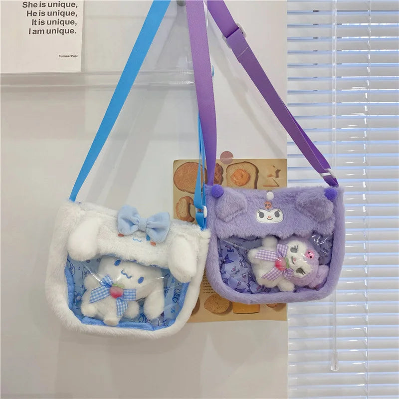 Japanese Kawaii Transparent Diagonal Bag with Sanrio Anime Design - ToylandEU