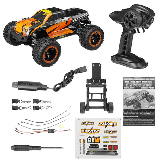 High-Speed 1/16 Scale 4WD Brushless RC Car - HBX 16889A Pro