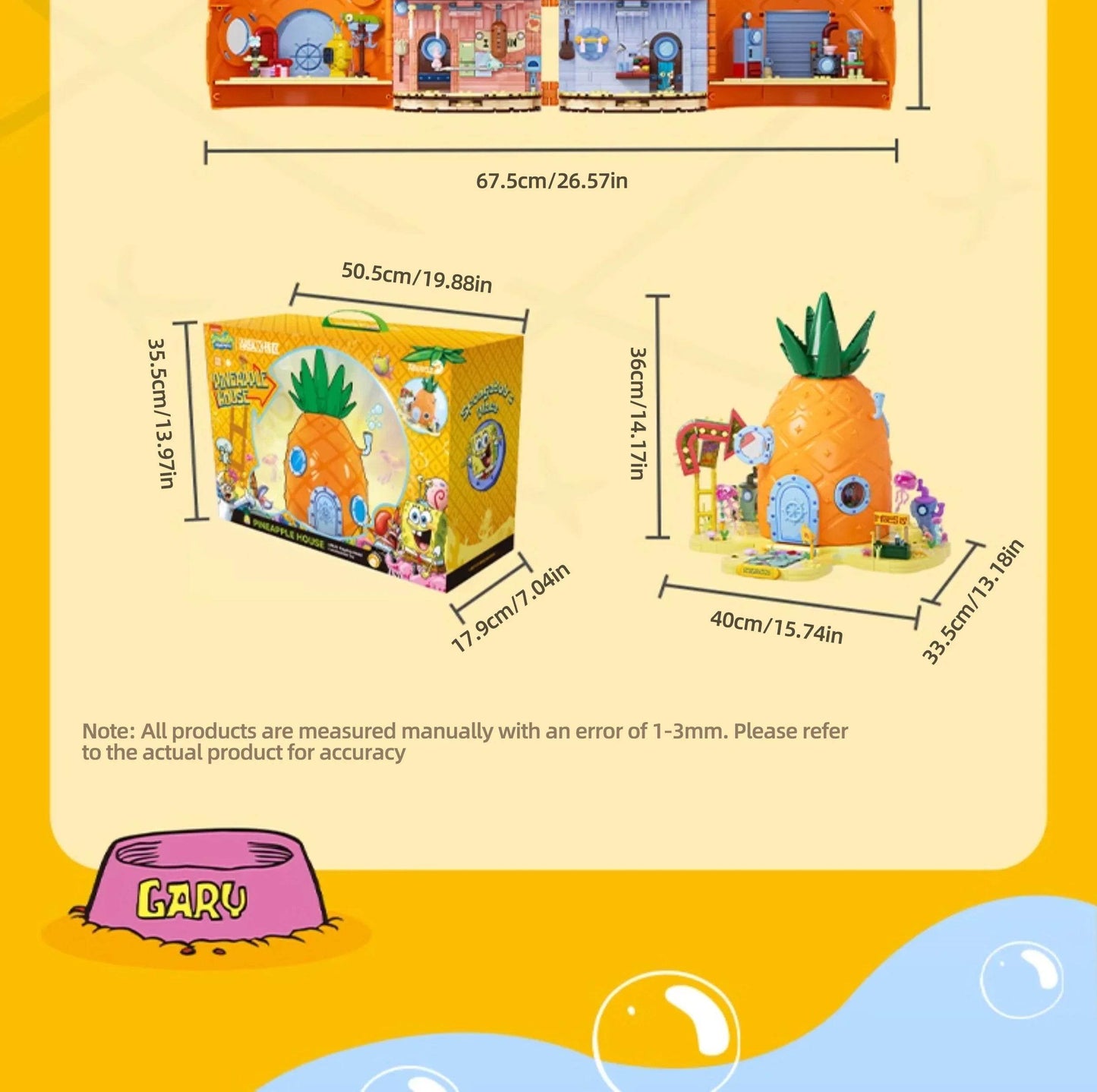 Spongebob Cartoon Krusty Krab Restaurant Building Blocks Toy - ToylandEU