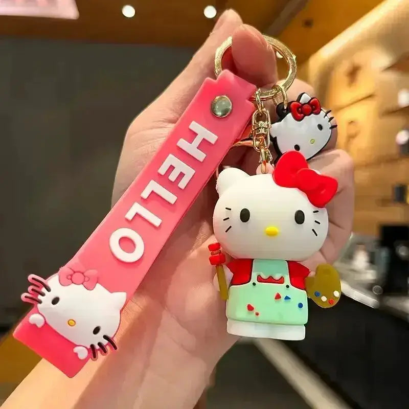 Sanrio Hello Kitty Key Chains, Kawaii Anime Cartoon Cinnamoroll Car Keychains Backpack Ornaments - CLOUDANIMESTUDIO