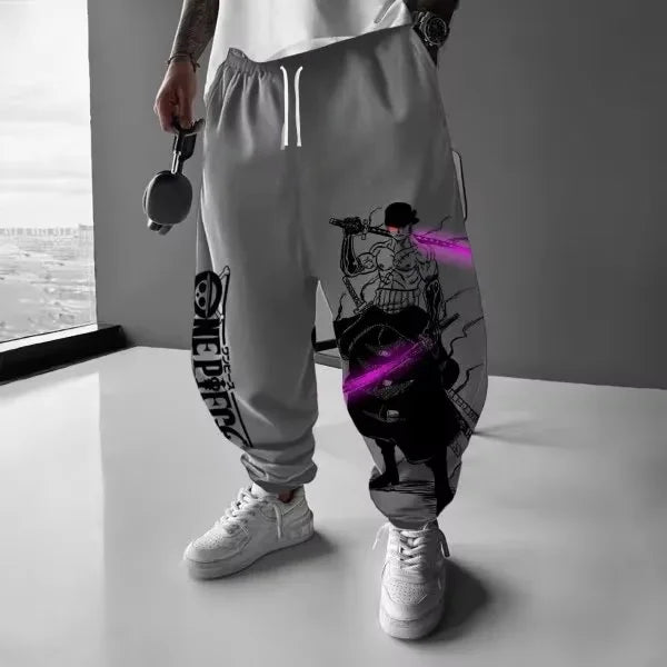 One Piece Zoro Jogger Pants | Polyester Fabric | Casual Fit Men Anime