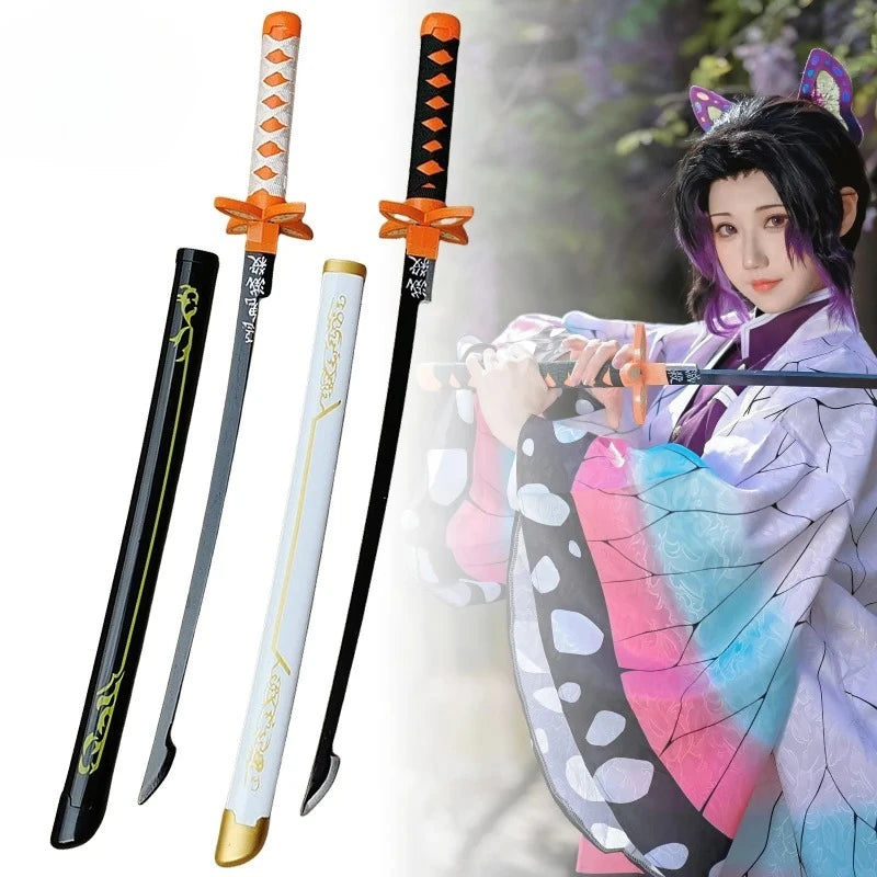 Katana | 40 Inch Length | Wooden Blade | Demon Slayer Cosplay Prop