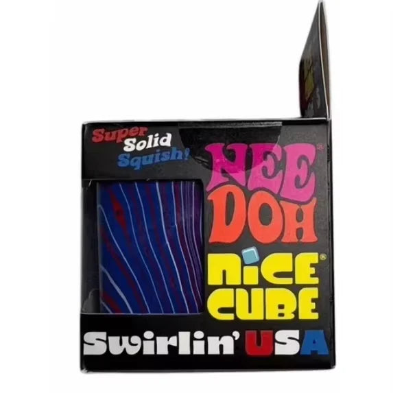 Sensory Stress Cube | Solid Squish Feel | Swirl Pattern | Adult Fidget