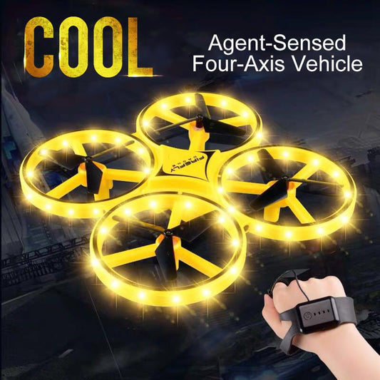 Smart Watch Remote Sensing Quadcopter with HD Video Capture and Altitude Hold - ToylandEU