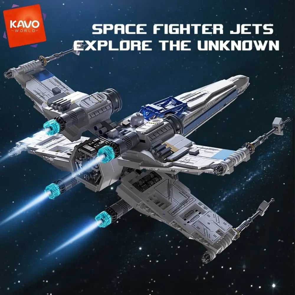 Building Block Set | X-Wing Starfighter | 1271 Pieces | LED Light-Up