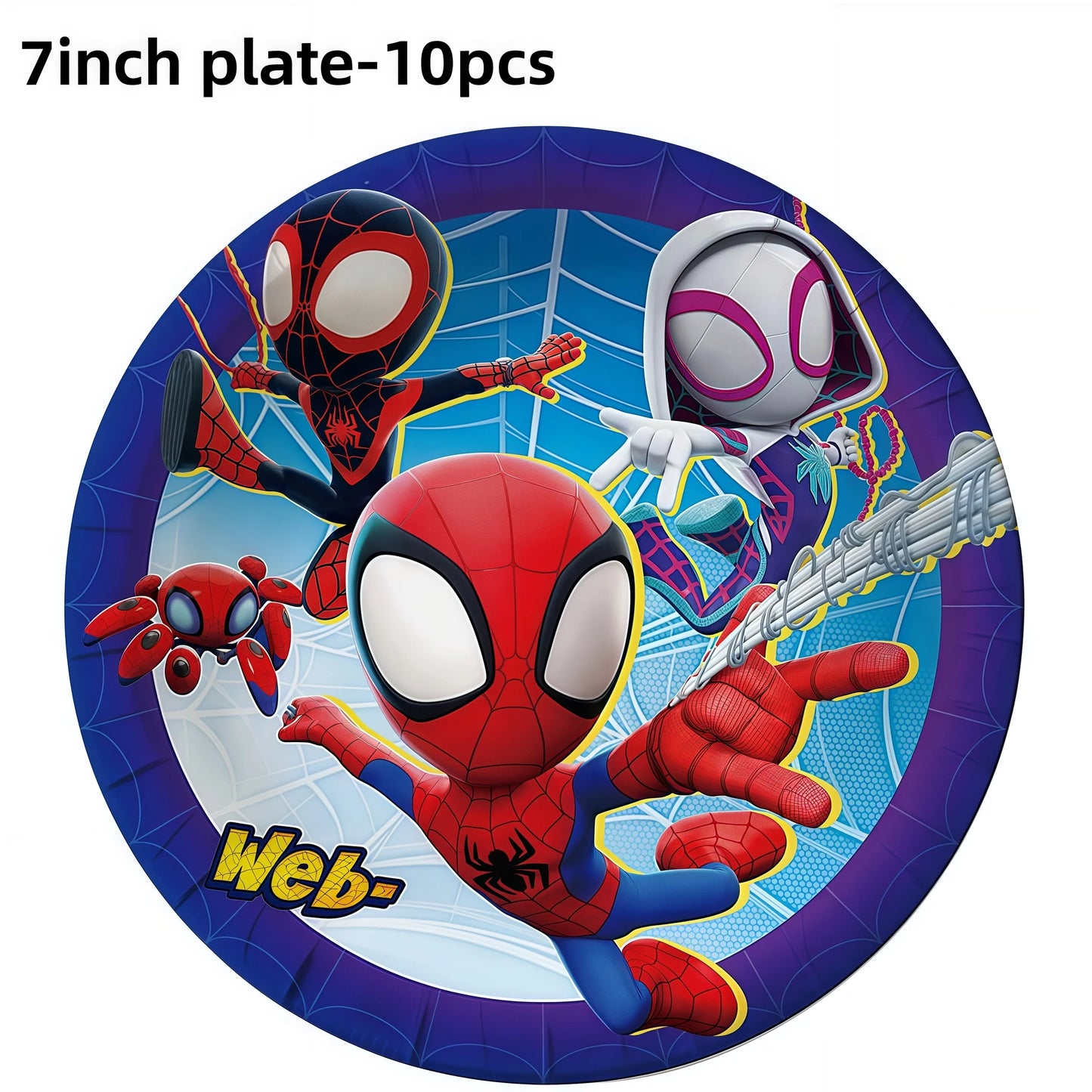 Spider Hero Party Decor | Plates Cups Banner | Balloon Party Favors | Set