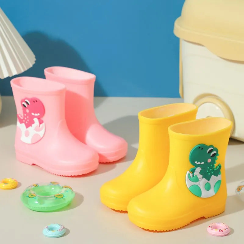 Children's Rain Boots | Anti-Slip | Dinosaur Cartoon Style | Unisex Youth