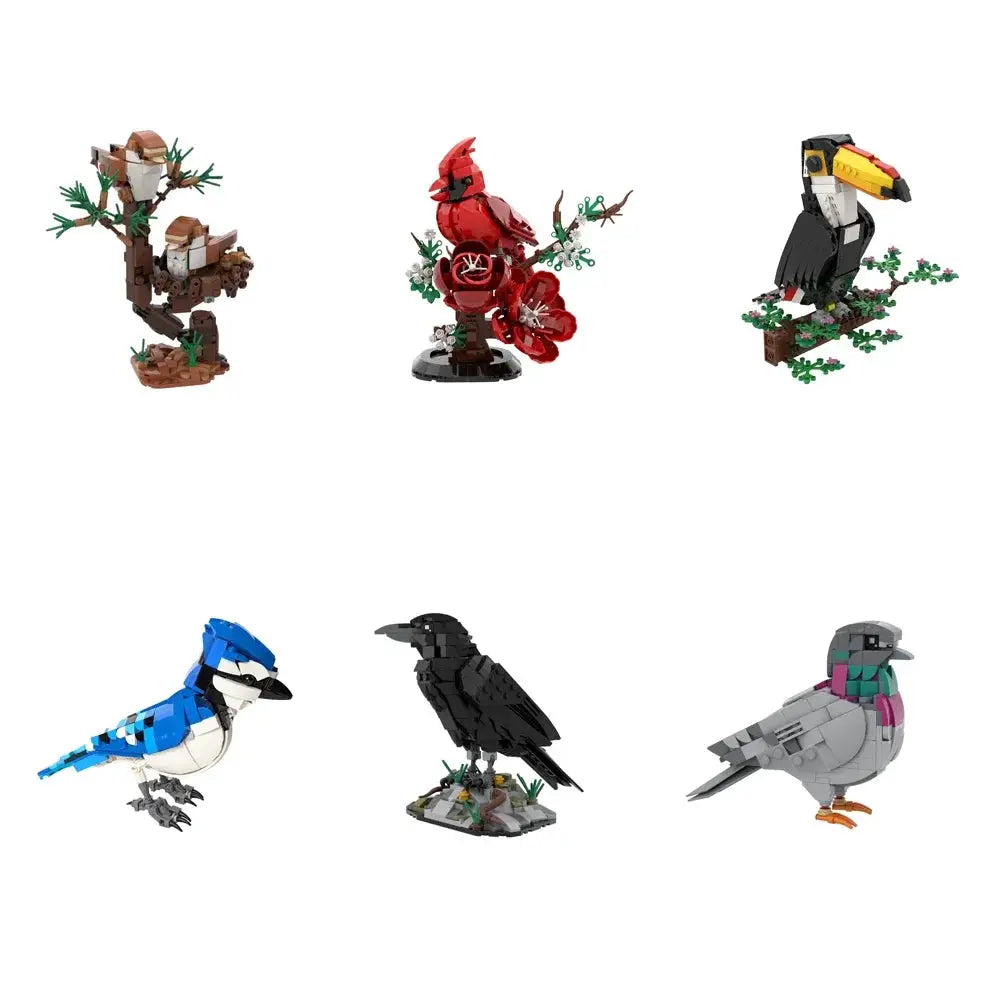 MOC Raven Model Building Blocks Sets Clever Raven Black Bird 3D Home Ornament Assembly Brick STEM Toy Adult Christmas Gifts - ToylandEU