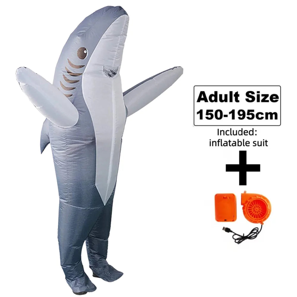 Inflatable Shark Costume | Standing Shape | Polyester Material | Unisex