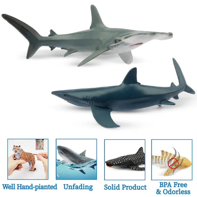 Shark Toy Set | 6-Piece Set | PVC Material | Mini Sharks
