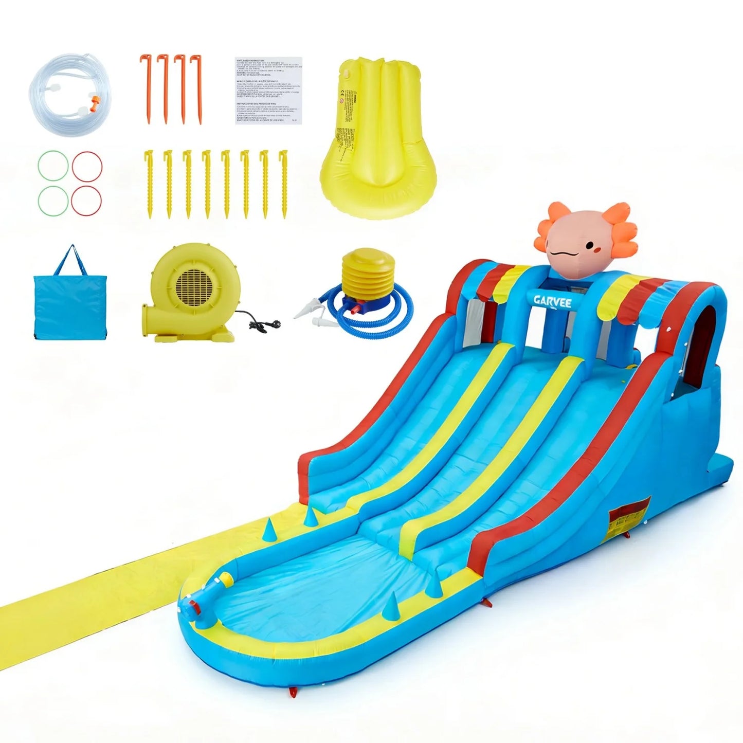 Inflatable Water Slide Park For Kids With Dual Slides