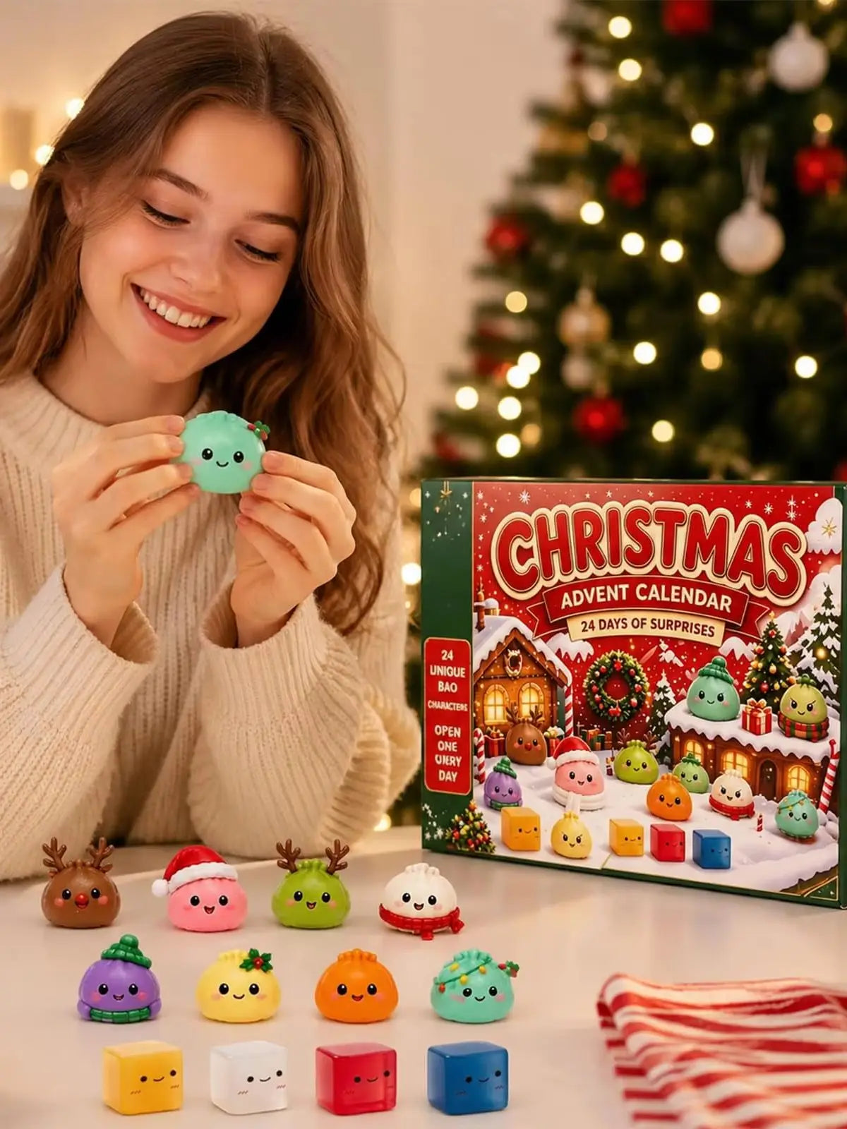 Advent Calendar | 2026 24 Mini Squishies | Festive Character Surprises | Holiday Countdown For Adults