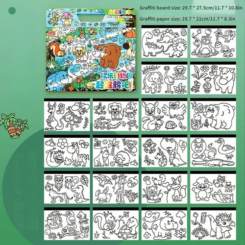 Children's Color Filling Drawing Book with Sticky Craft Coloring ToylandEU.com Toyland EU