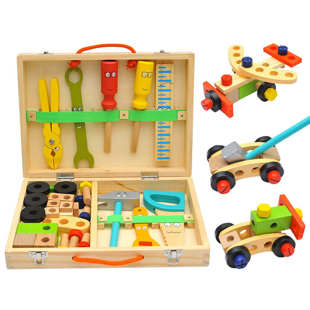 Wooden Montessori Chair Toy With Creative Nut Combination - Educational DIY Toy for Children Toyland EU