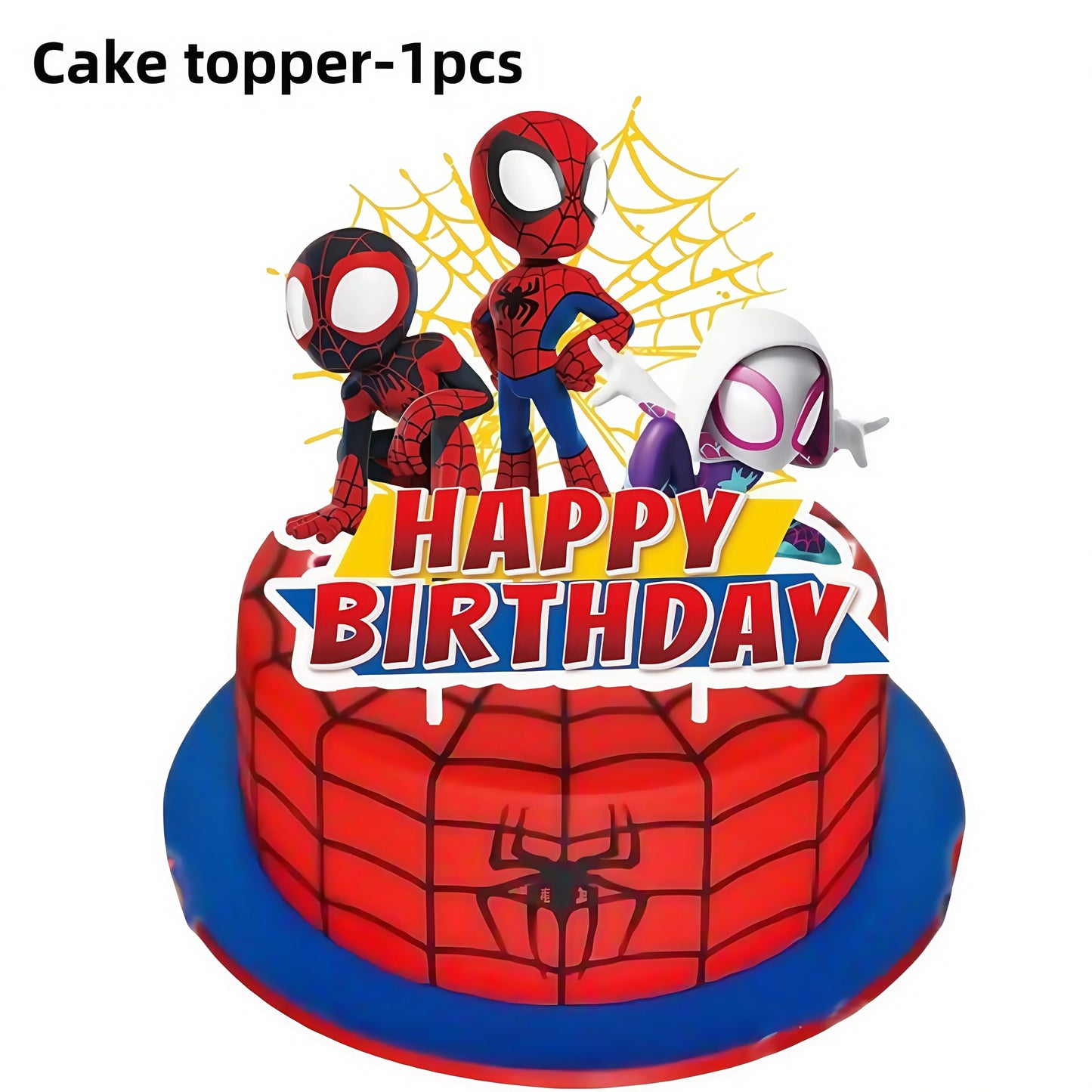 Spider Hero Party Decor | Plates Cups Banner | Balloon Party Favors | Set