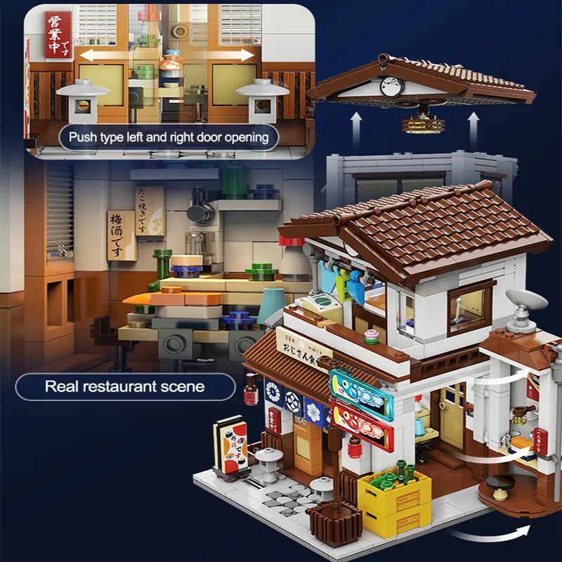 Cada LED City Japanese Style Canteen House Architecture Building - ToylandEU