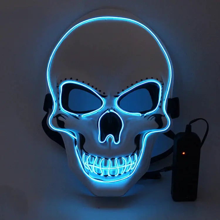 Halloween Horror Skull Mask LED Cold Light Mask LED Halloween Mask Cosplay Mask Halloween Party Decoration Luminous Skull Masks - ToylandEU