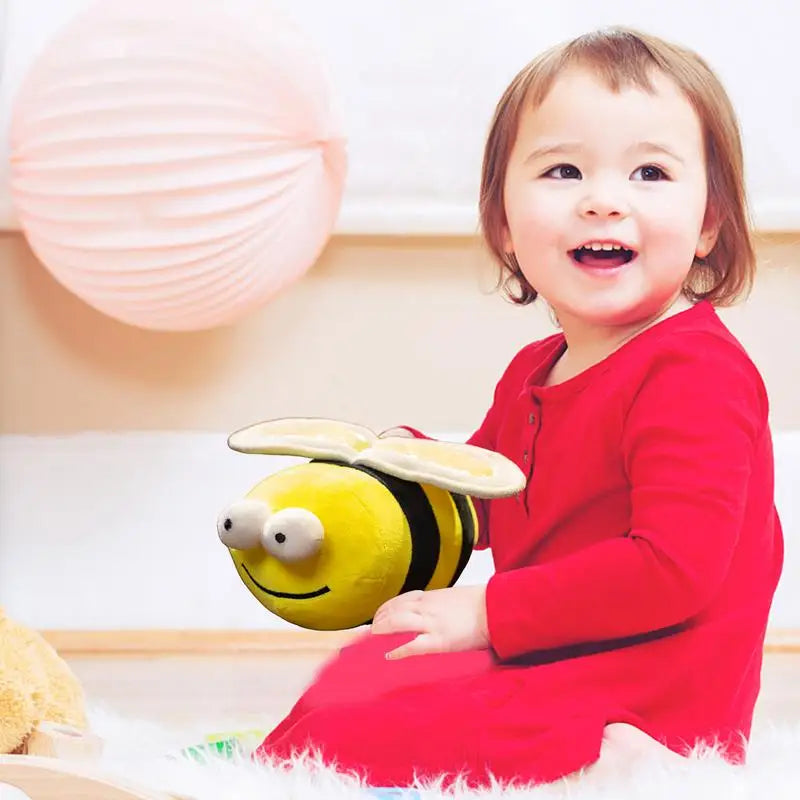 Kawaii 25cm Bee Plush Pillow - Cute Cartoon Stuffed Toy for Kids