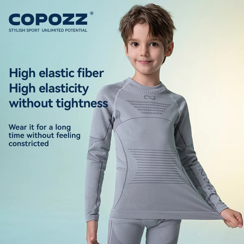 Kids Thermal Underwear Set | Winter Breathable Build | Ski Boys Girls