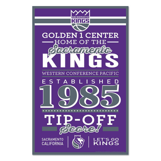 Sacramento Kings 11x17 Wood Sign Established Date Plaque - ToylandEU