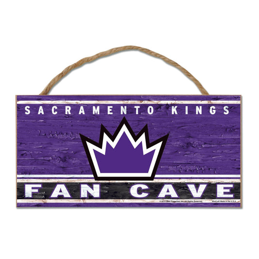 Sacramento Kings Wood Sign 5x10 With Rope Fan Cave Decor - ToylandEU