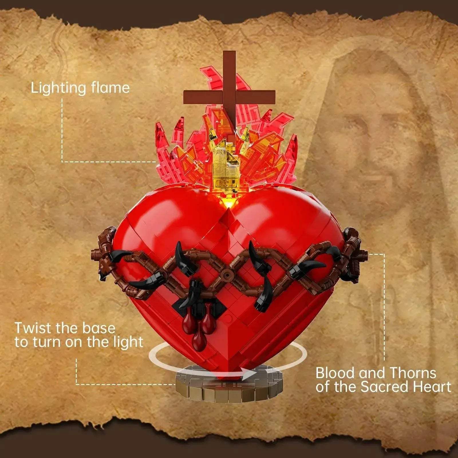  Sacred Heart Building Blocks 625 Piece Kit Toyland EU -  ToylandEU™