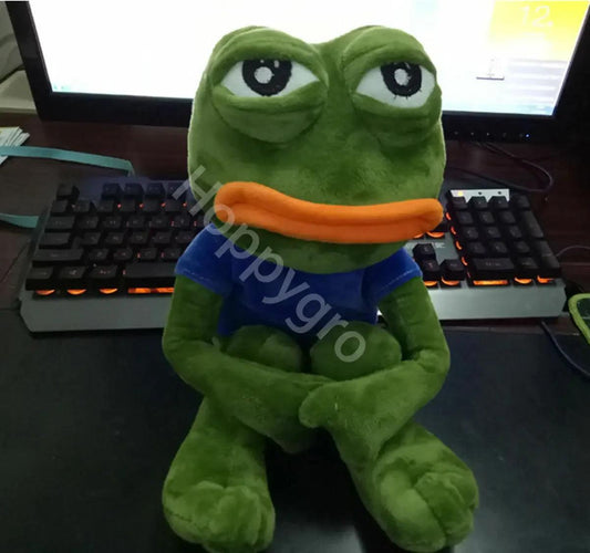  Sad Frog Plush Toy 45cm | PP Cotton Fill | Toylandeu™ 