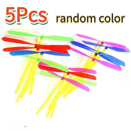 Plastic Bamboo Dragonfly Shape Hand Push Flying Propeller Outdoor ToylandEU.com Toyland EU