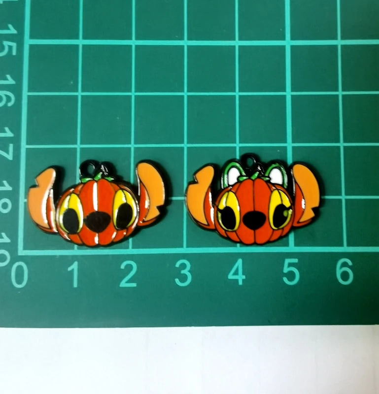 Halloween Pendant Charms | Metal | Keychain DIY | 10 Pieces