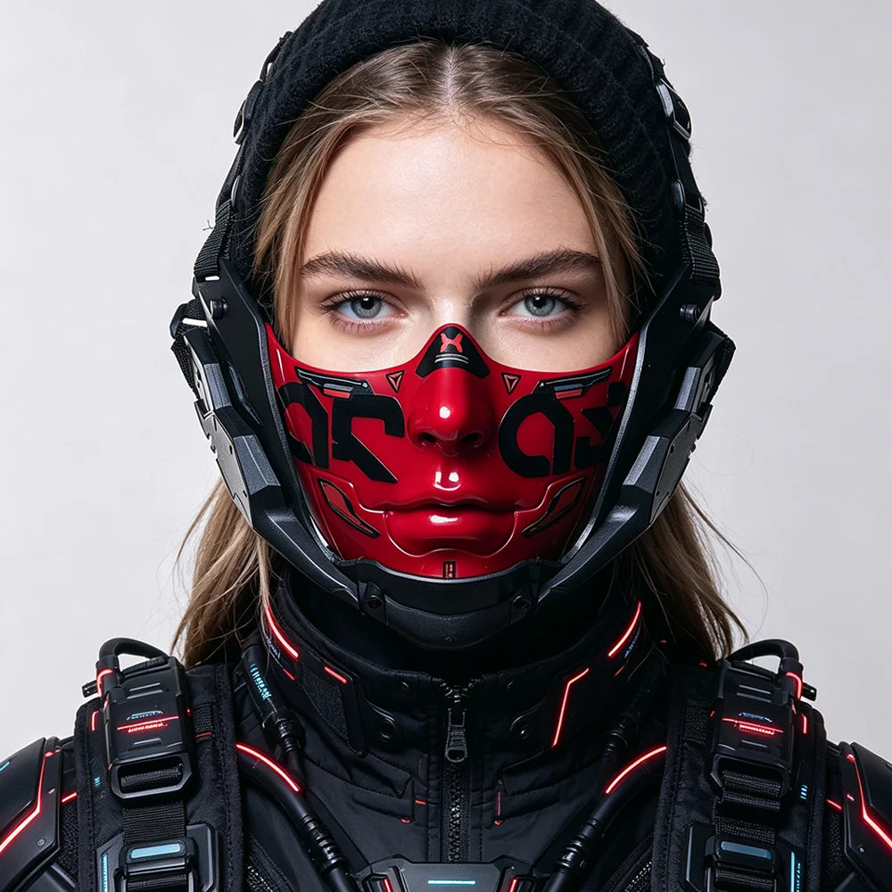 Cyberpunk Half Face Mask | 14 Colors | Toylandeu™