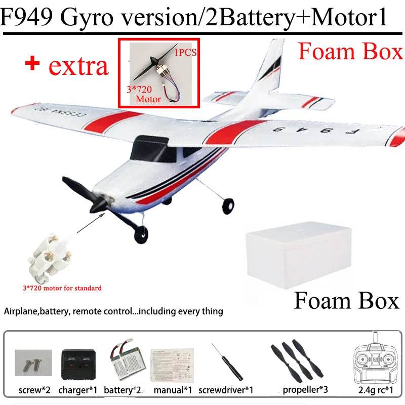WLtoys F949 2.4G 3D6G 3Ch RC Airplane Gyroscope RTF Upgrade - ToylandEU