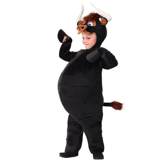 Fierce Black Bull Costume for Kids - Perfect for Halloween & Playtime!