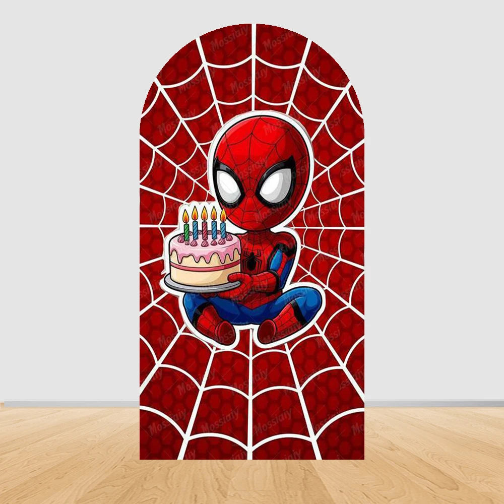 Arch Backdrop | Spider-Man Theme | Polyester | Customized