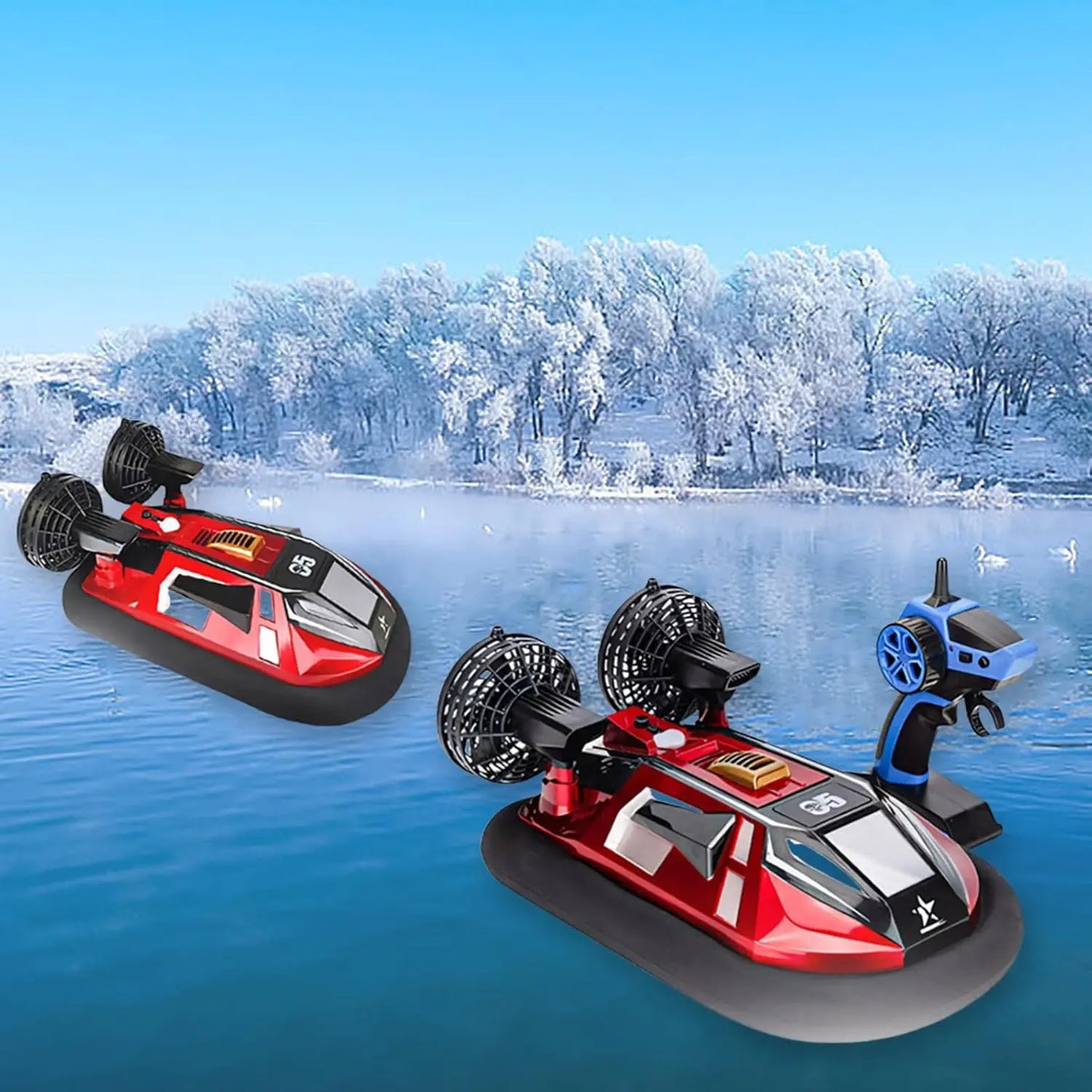 Remote Control Hovercraft Boat | 15 km per hour | Dual Motors | 34x21x15.5 cm