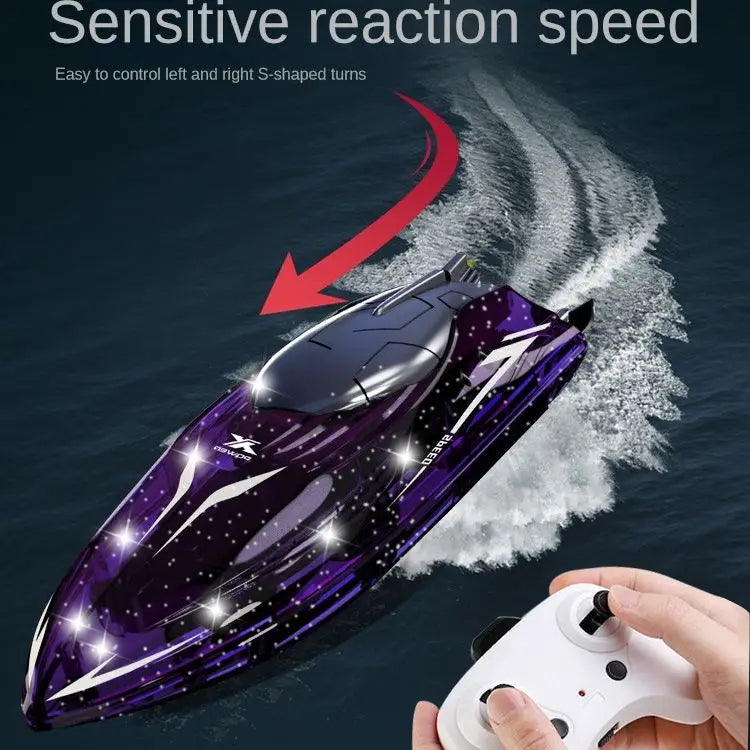RC High Speed Racing Boat with 2.4G Remote Control and Waterproof Rechargeable Design