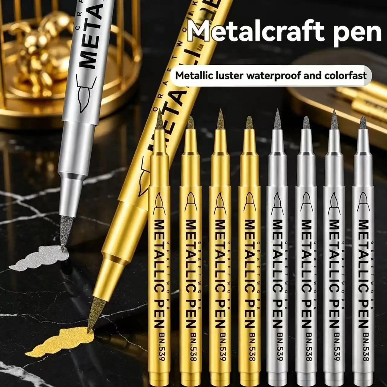 Metallic Paint Pens | Brush Tip Nib | Toylandeu™