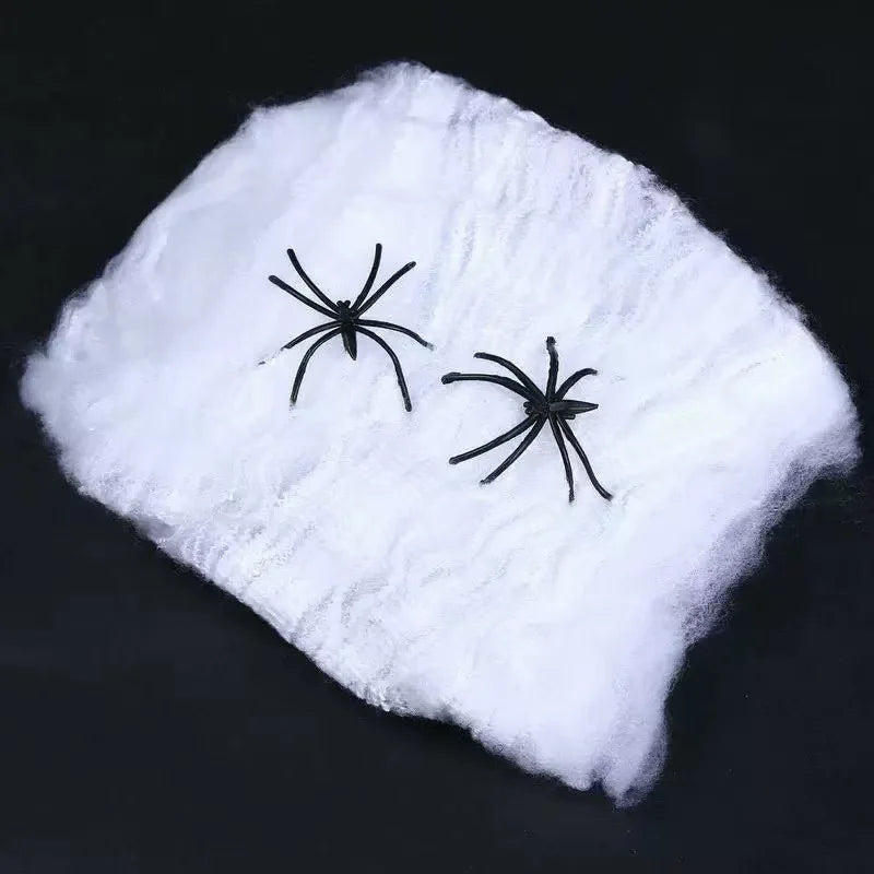 Halloween Spider Web | Stretchy Polyester | Horror Gothic Home Decor