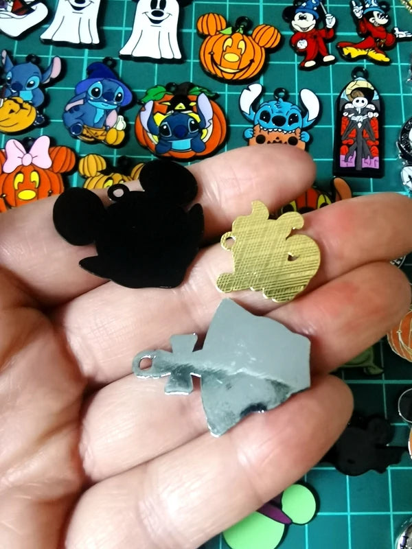 Halloween Pendant Charms | Metal | Keychain DIY | 10 Pieces