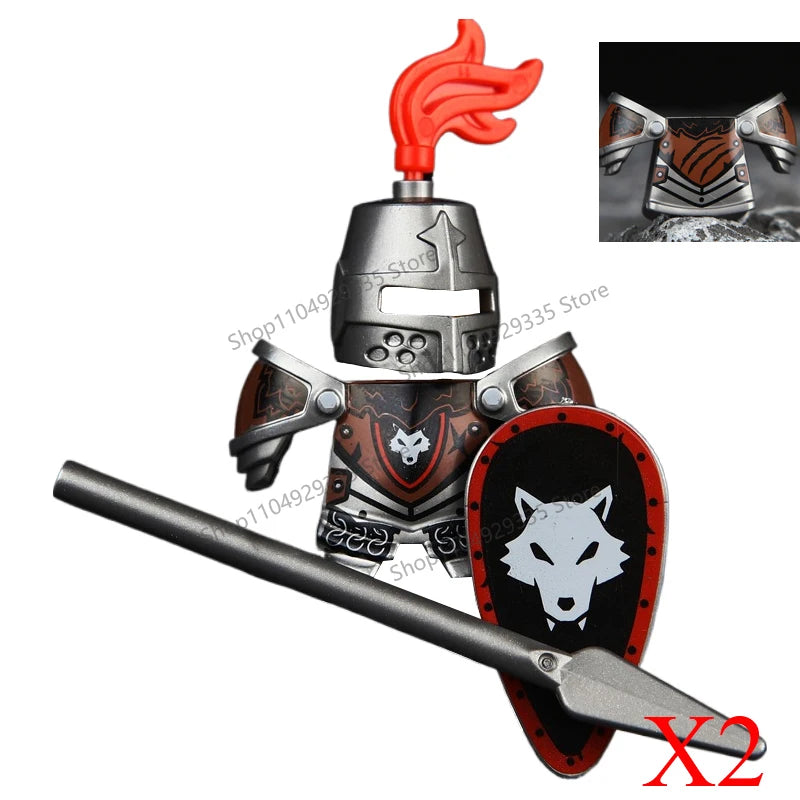 Micro Blocks | Medieval Knight Figures | Plastic Model Kit | Ages 14 Plus