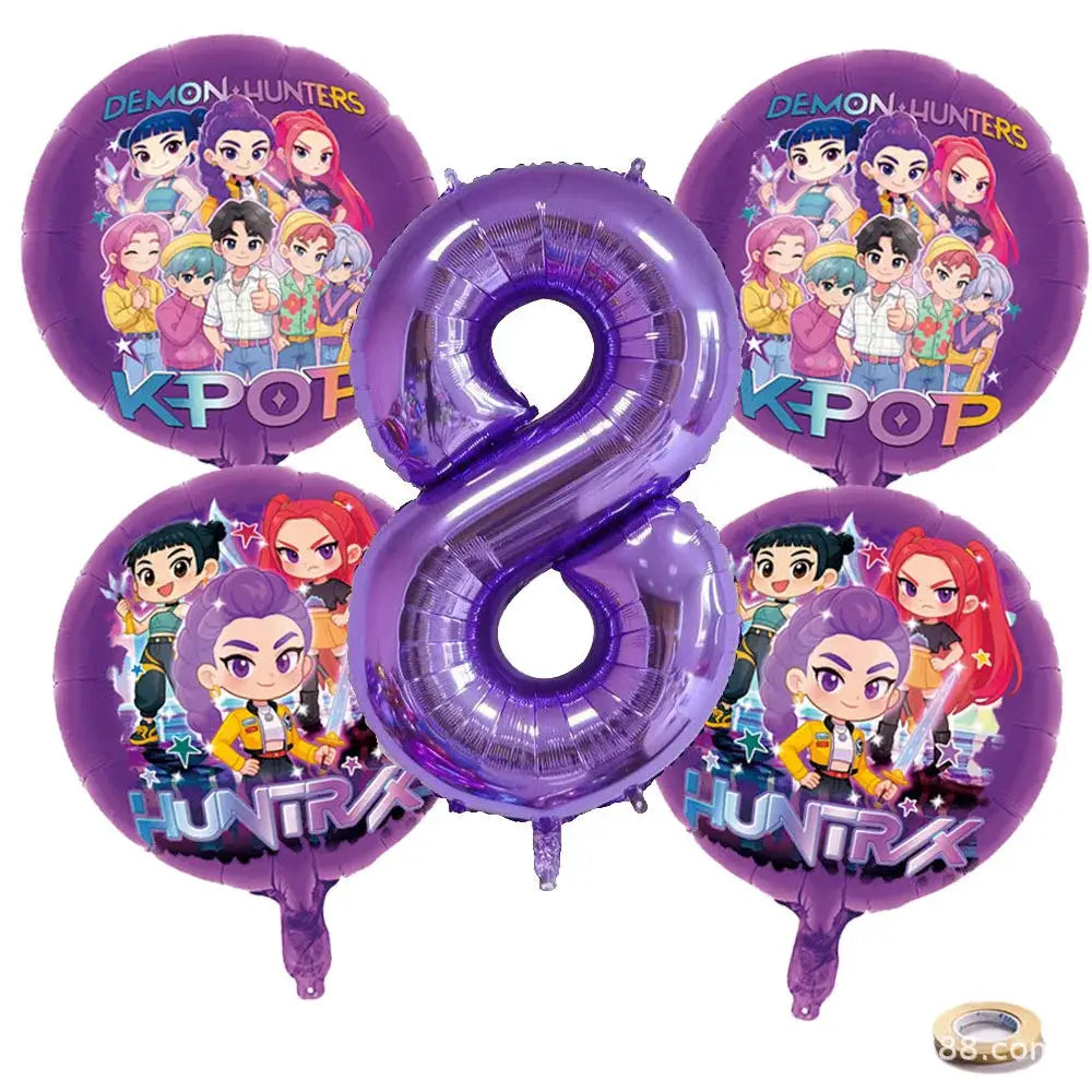 2026 HOT Party Supplies Atmosphere Decoration Purple Laser KPOP Mylar Balloons Party Decoration Foil Balloons - ToylandEU