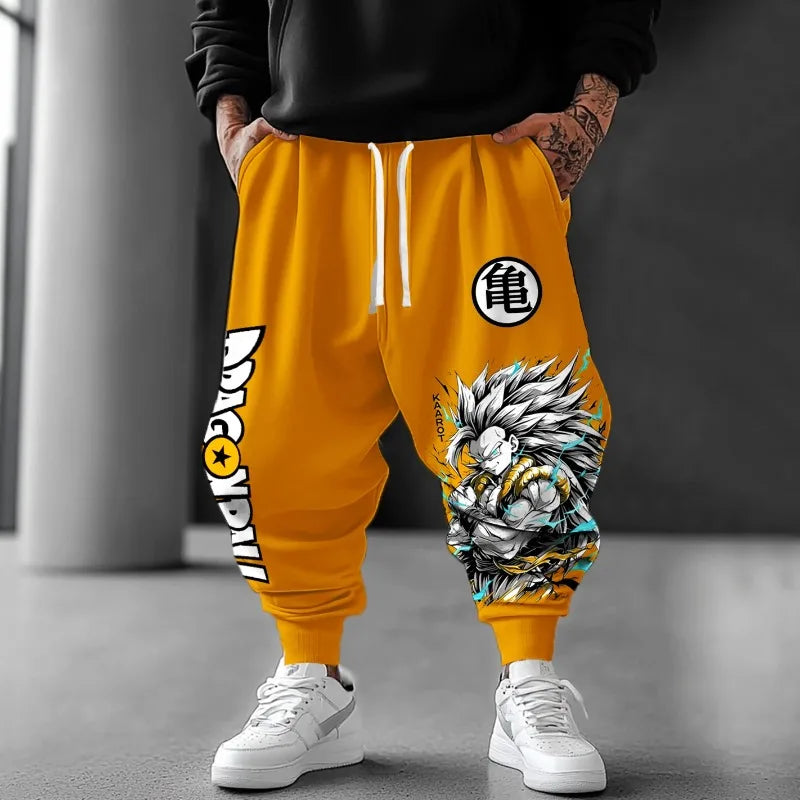 Dragon Ball Sweatpants | Majin Buu Anime Print | Polyester Casual Fit | Men