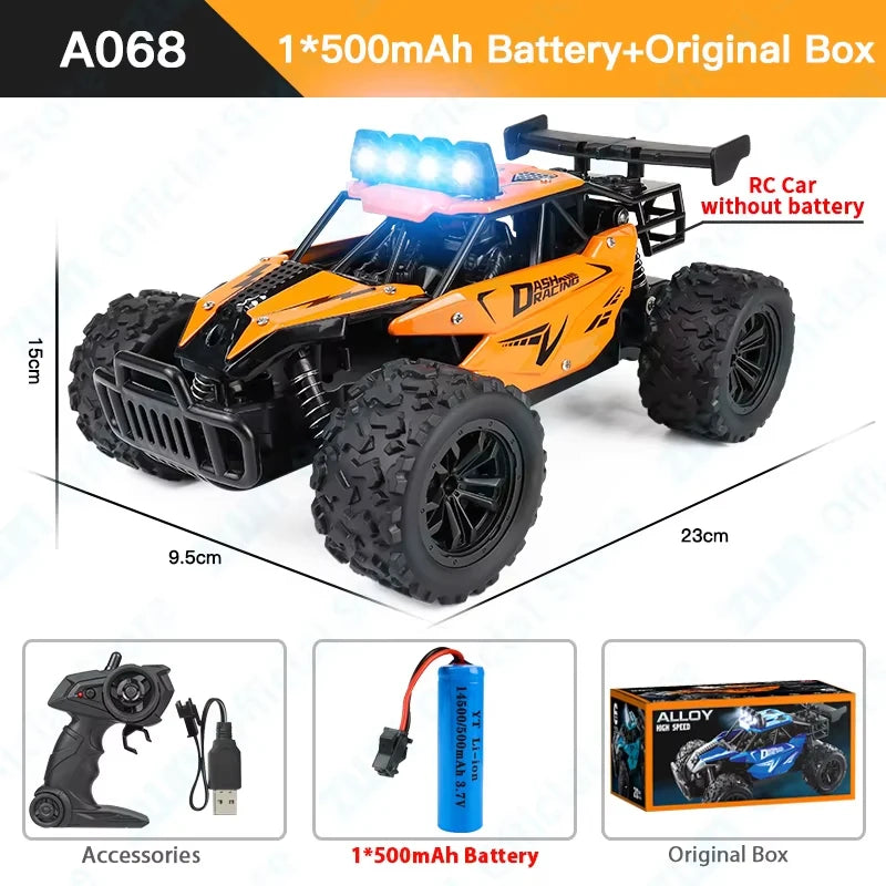 LED Lights RC Car 2WD Off Road Remote Control Vehicle