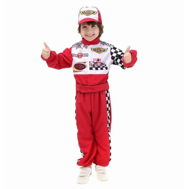 Vibrant Kids Red Racing Driver Costume for Halloween & Costume Fun