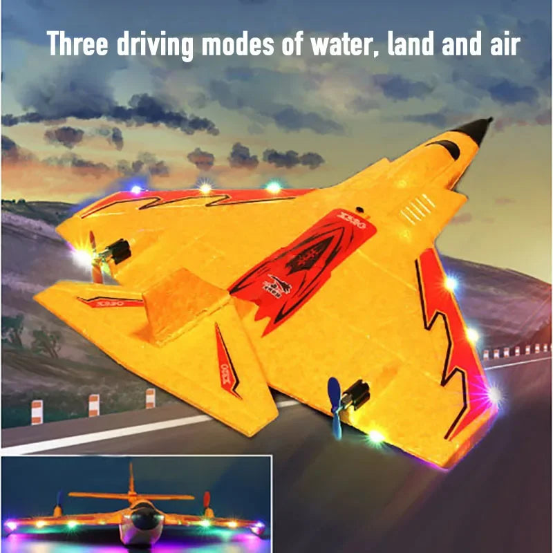 X320 Water, Land And Air 3In1 Rc Plane With Light Fixed Wing Hand
