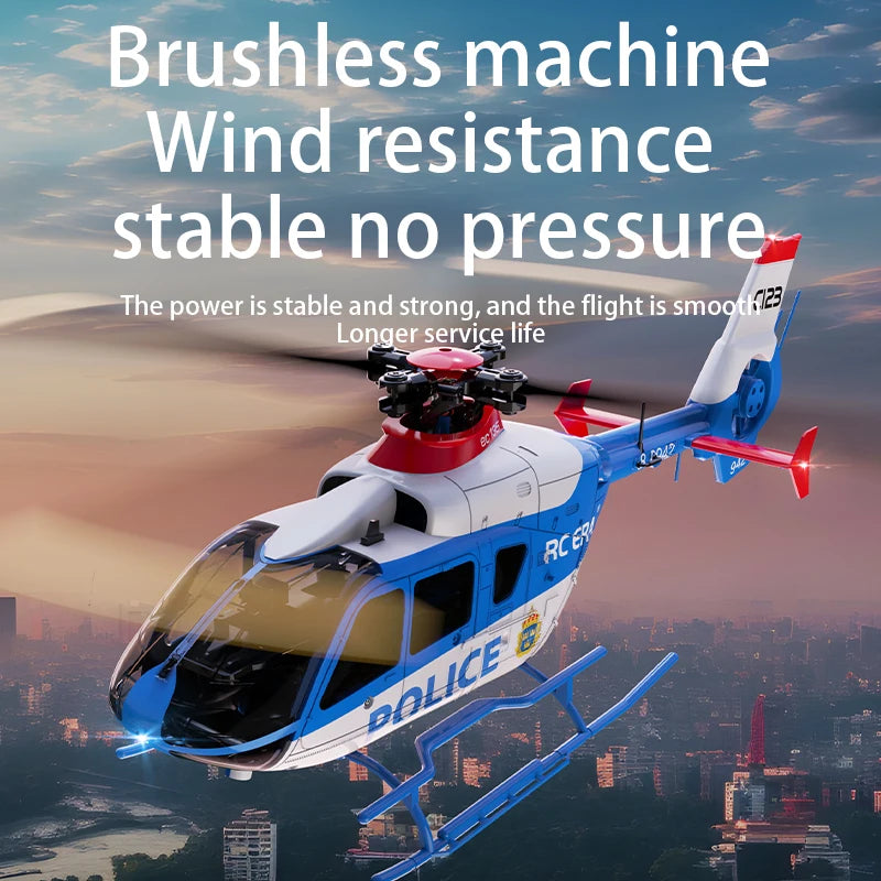 EC135 Brushless Remote Control Helicopter - 6CH Double Paddle Aileron Toy