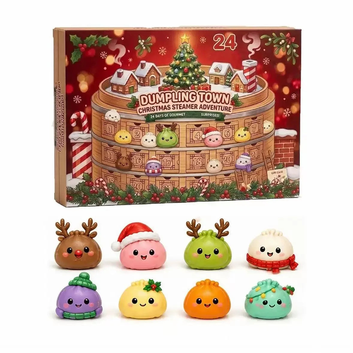Christmas Fidget Calendar | 24 Day Countdown | Soft Squeeze Toy | Party Fav