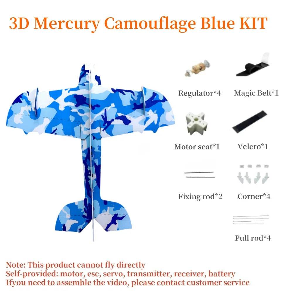 3D Mercury Fixed-wing Aerobatic Magic Board Plane RC Airplane KIT DIY - ToylandEU