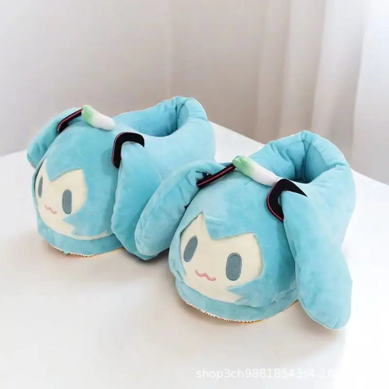 Cosplay Cotton Slippers | Winter Warm Comfort | Hatsune Miku