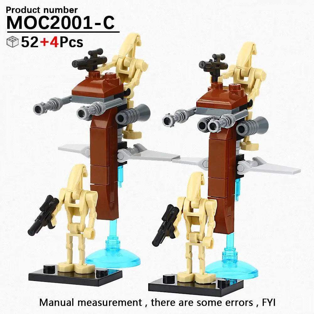 Educational SciFi Building Blocks Model Kit Aerocraft Speeder Bike - ToylandEU