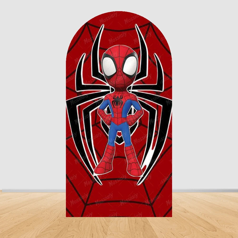 Arch Backdrop | Spider-Man Theme | Polyester | Customized